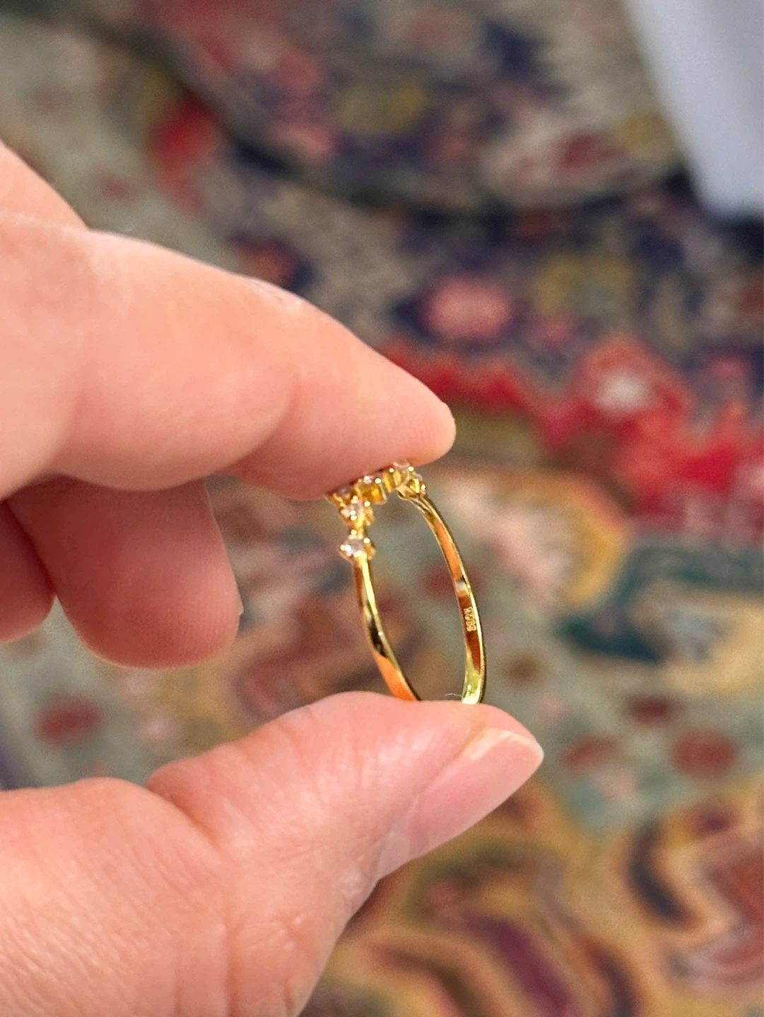 🆕 Gold-Colored Silver S925 Ring - photo 4