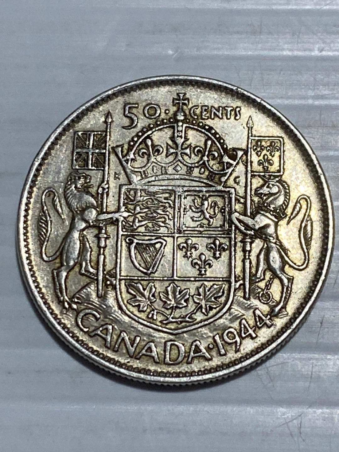1944 silver Canada 50 Cents Coin