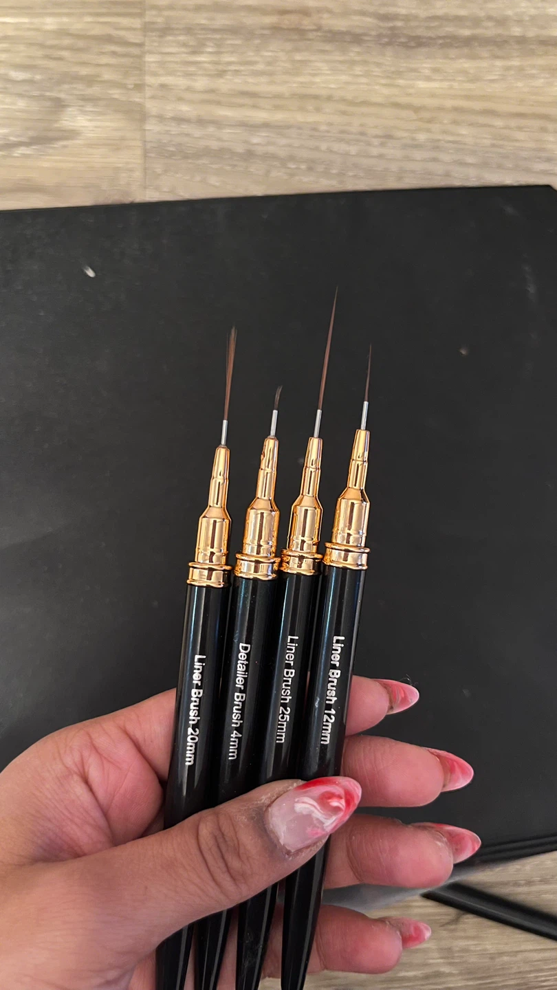 Set of 4 Nail Art Liner Detailer Brushes