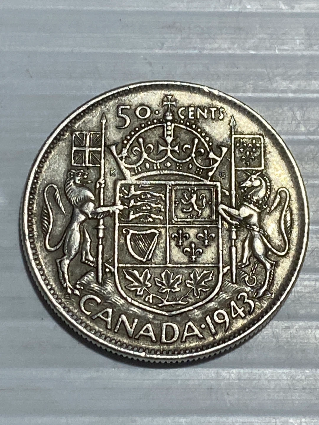 1943 silver Canada 50 Cents Coin