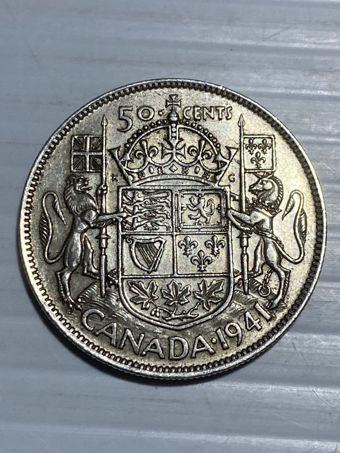 1941 silver Canada 50 Cents Coin