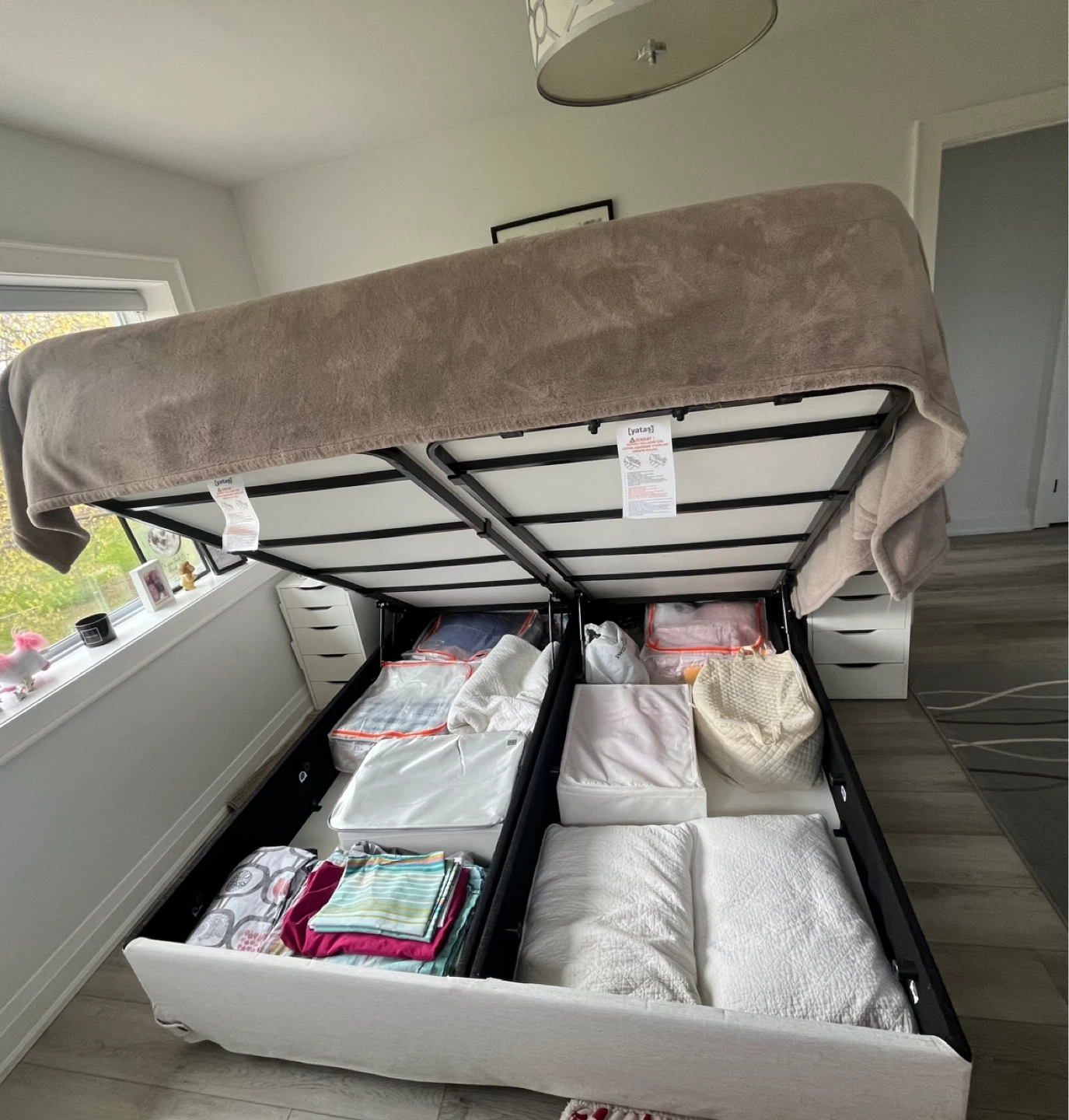 Storage Bed Frame with Headboard