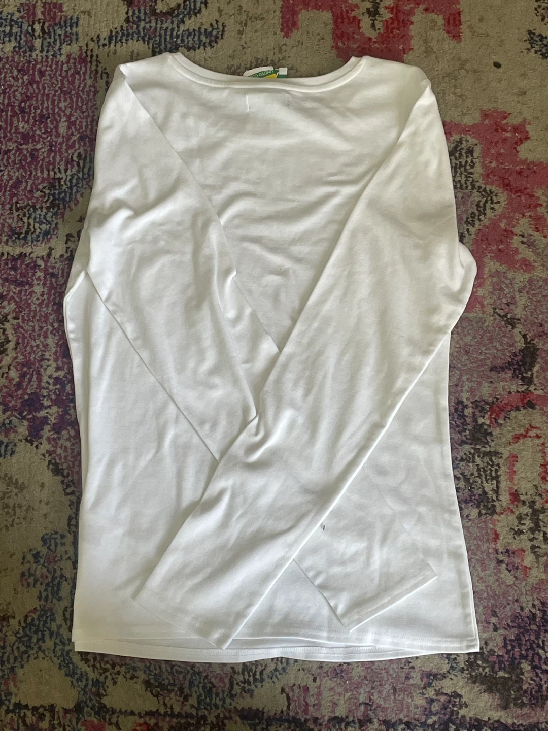 United Colors of Benetton White Long Sleeve Shirt Size S/P - photo 2