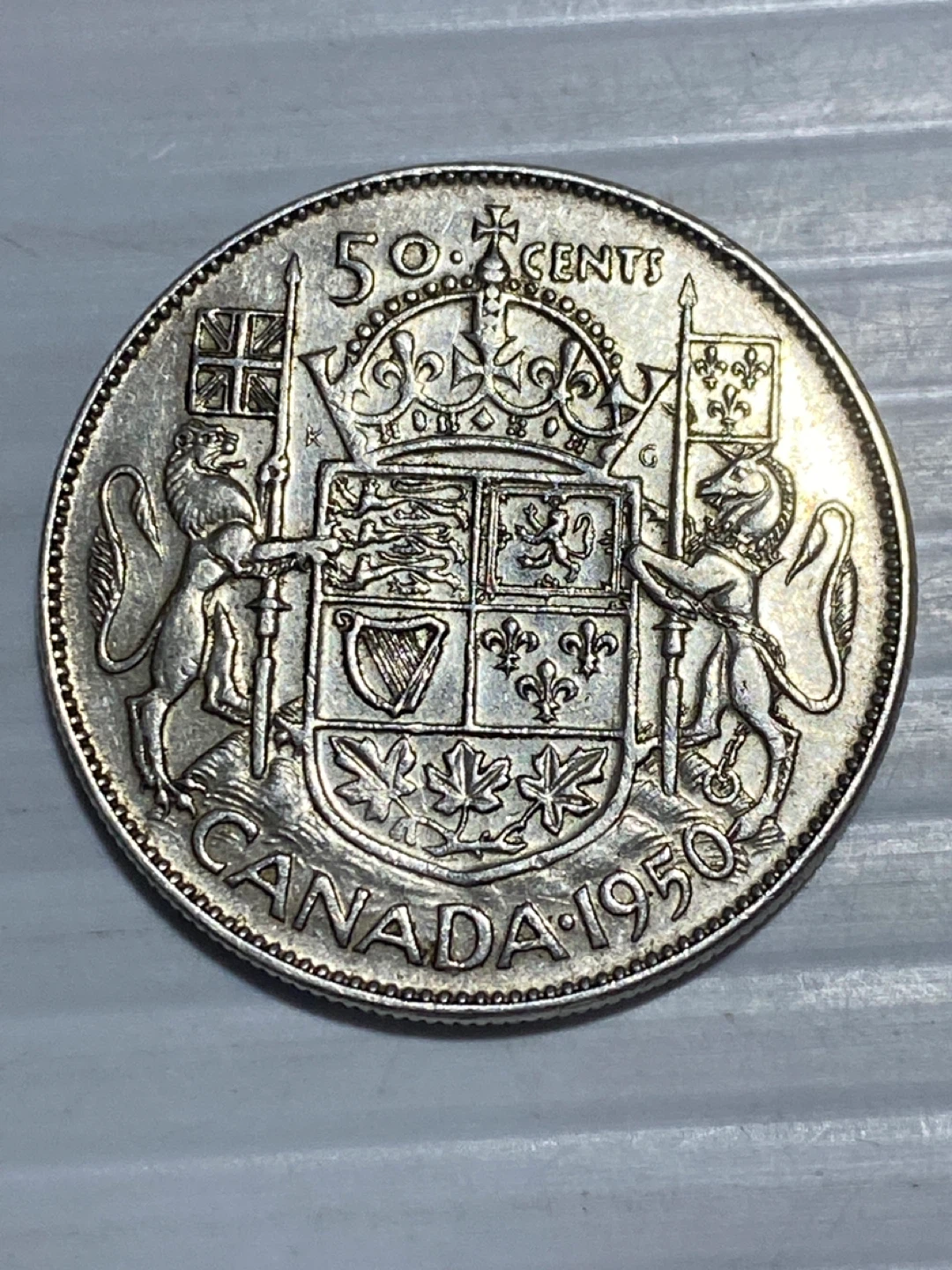 1950 silverCanada 50 Cent Coin