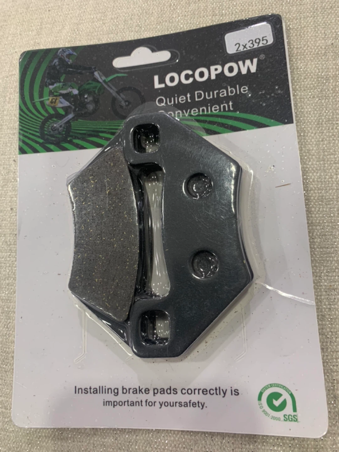 LOCOPOW Motorcycle Brake Pads 2x395