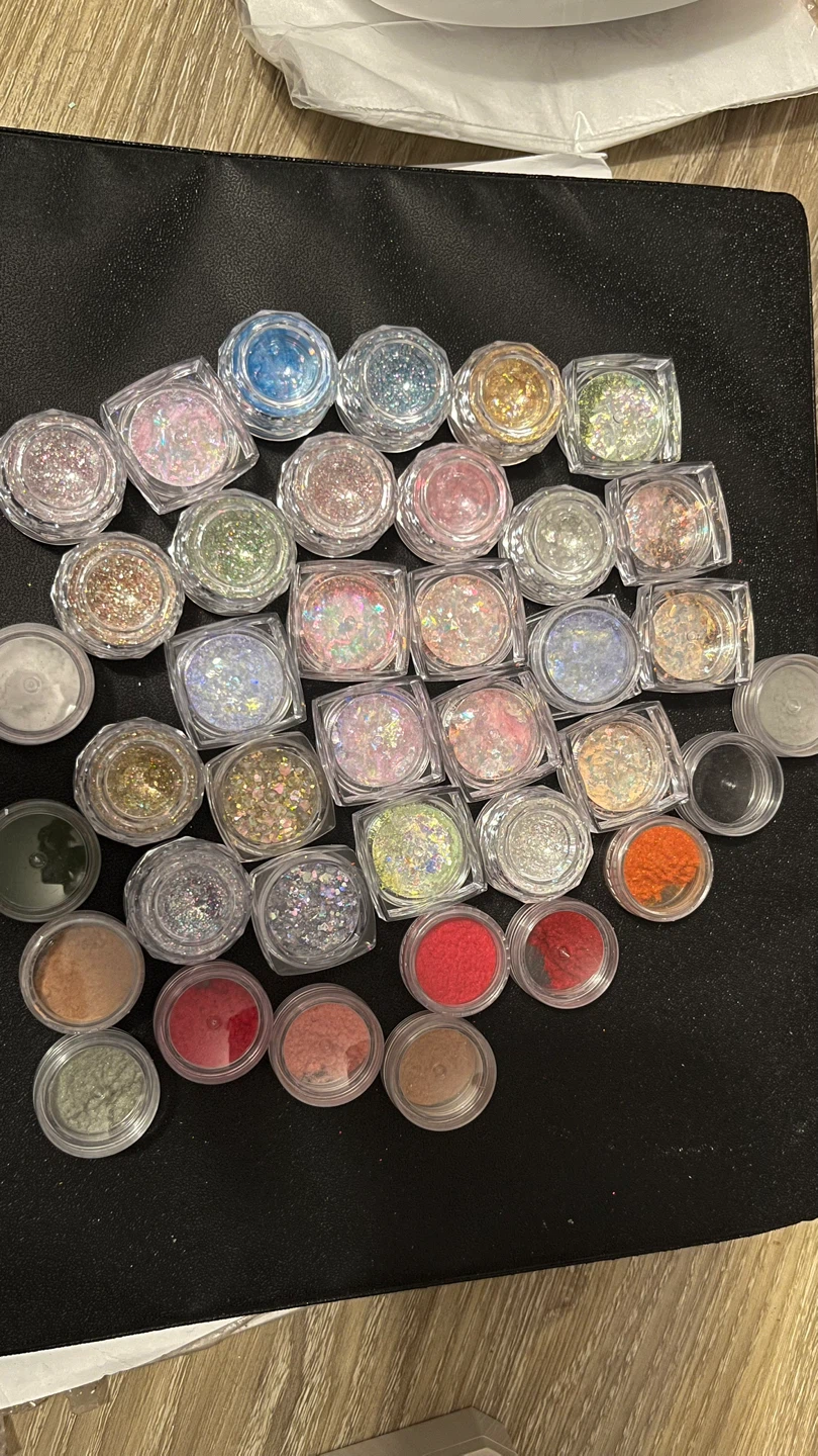 Assorted Glitter and Pigment Jars
