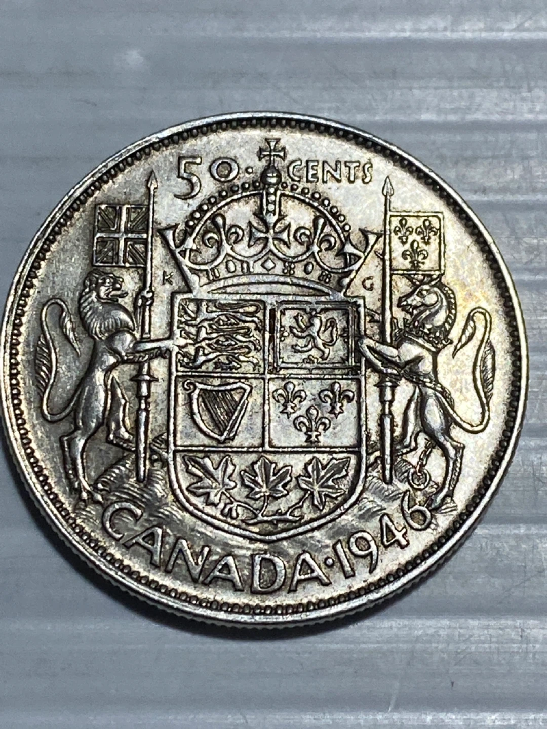 1946 silver Canada 50 Cent Coin