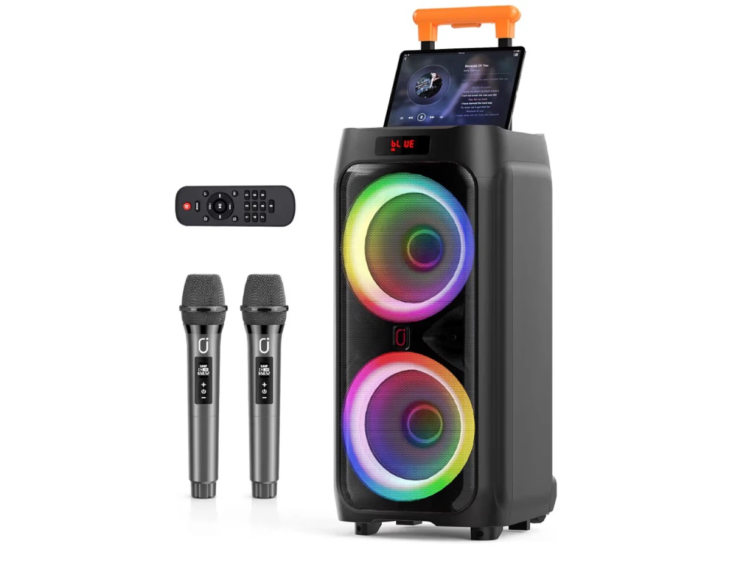 Portable Bluetooth Speaker with 2 Microphones