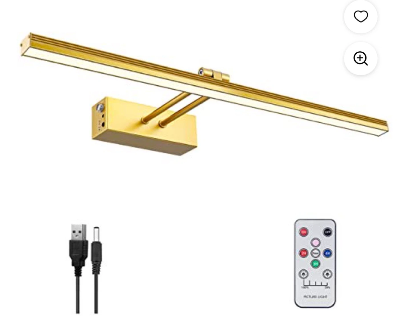 Gold Picture Light with Remote Control - photo 2