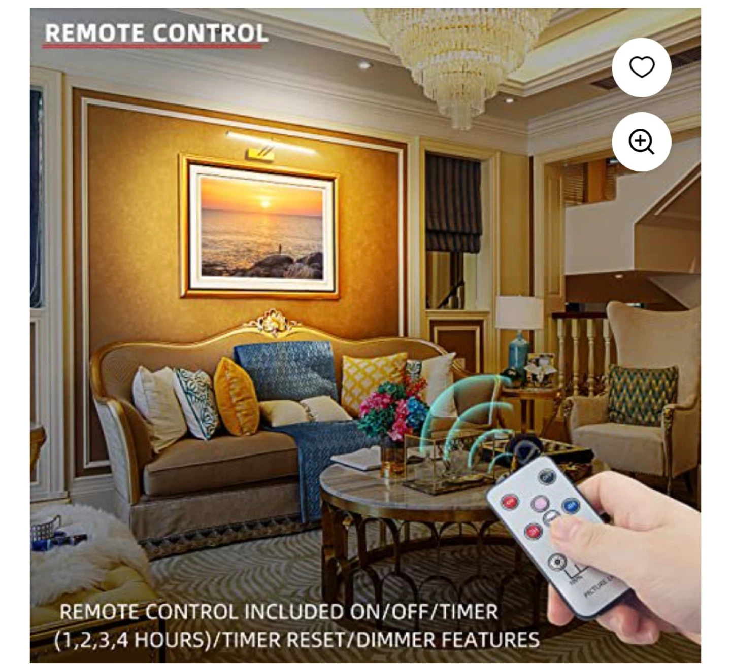 Gold Picture Light with Remote Control - photo 5