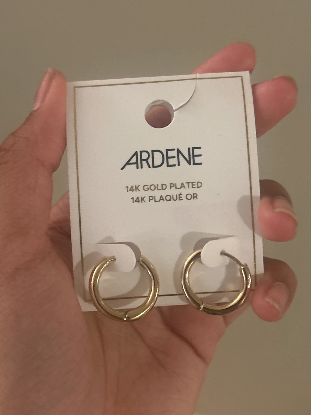 Ardene 14K Gold Plated Hoop Earrings