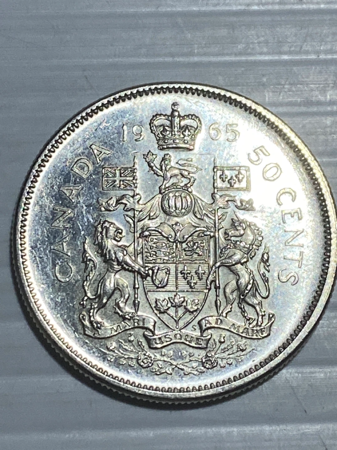 1965 silver Canada 50 Cents Coin