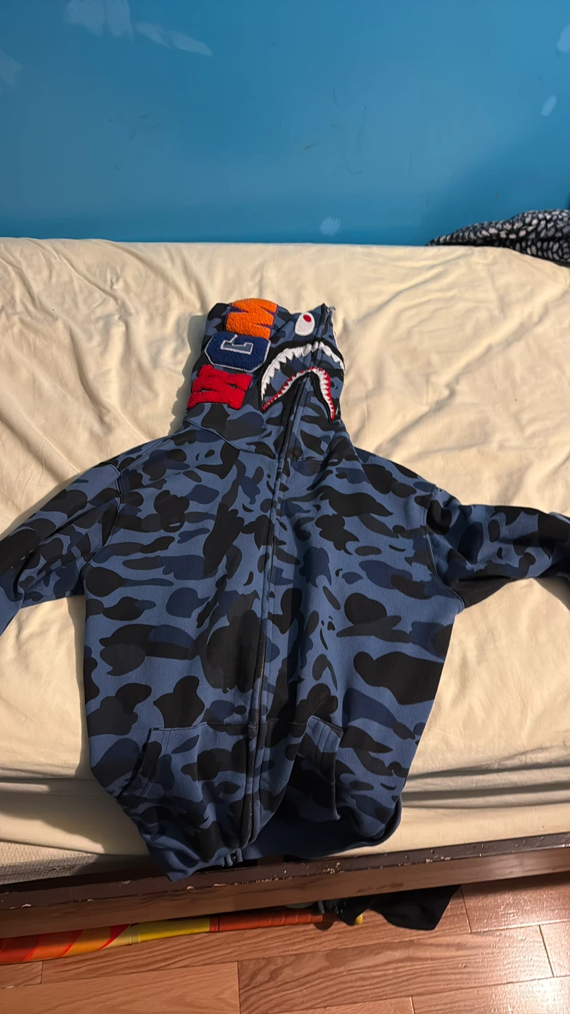 A Bathing Ape Full Zip Shark Hoodie