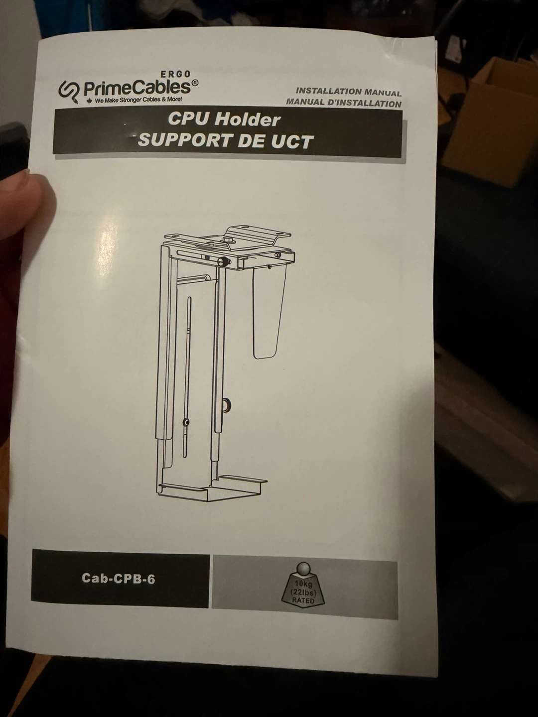 PrimeCables Under-Desk PC Holder (NEW)