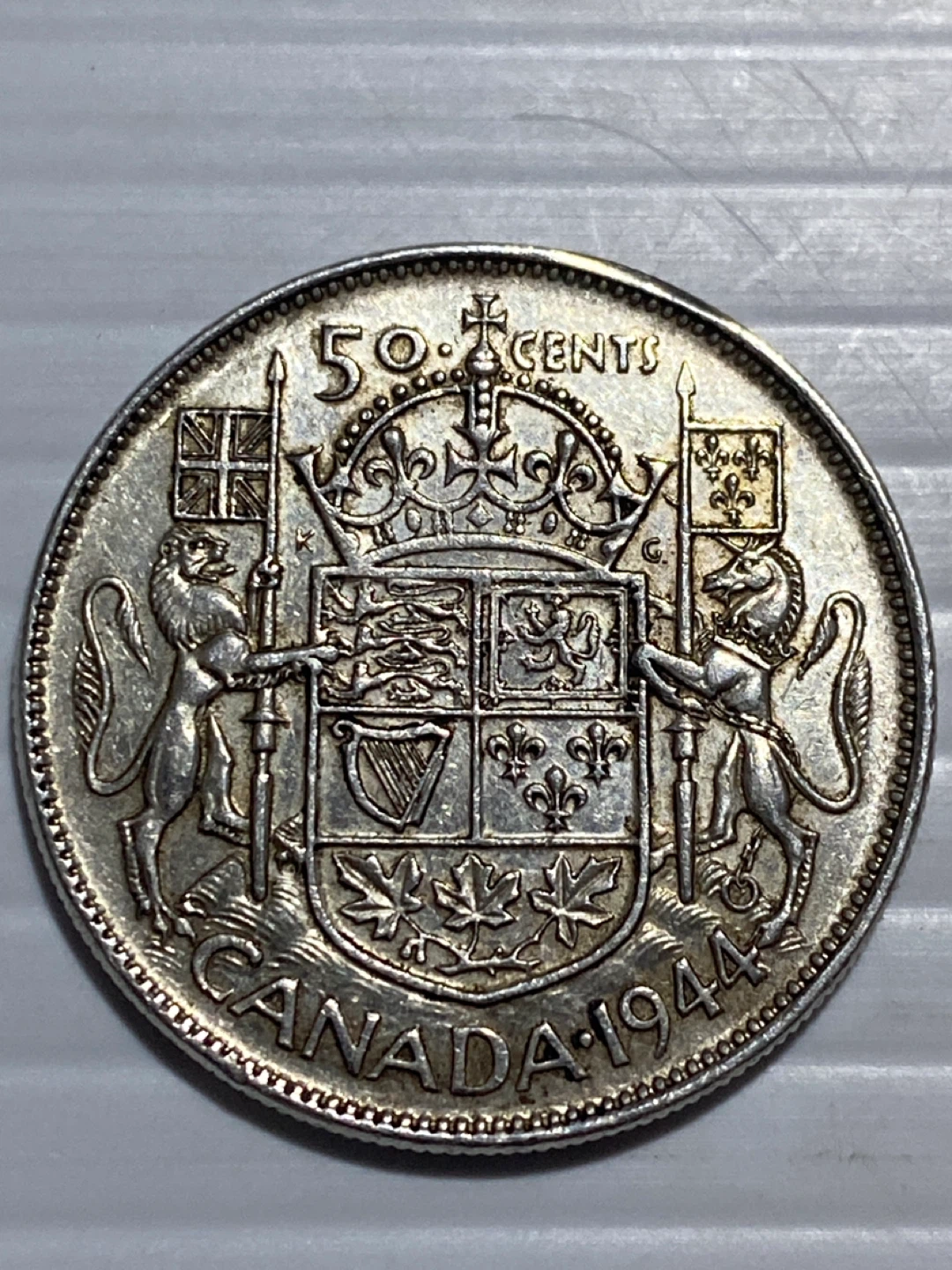 1944 silver Canada 50 Cents Coin