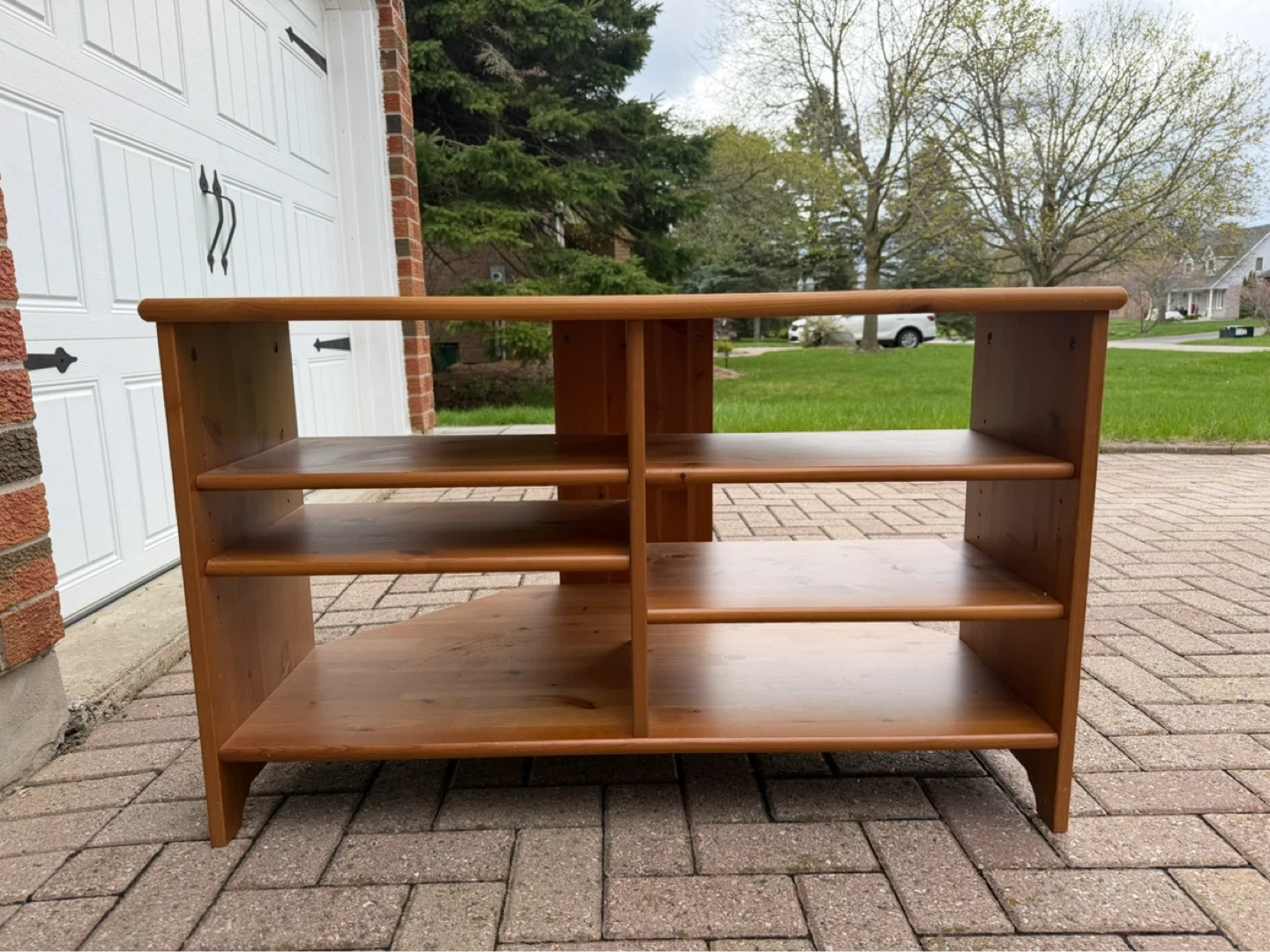 Solid Wood Corner TV Stand - photo 3