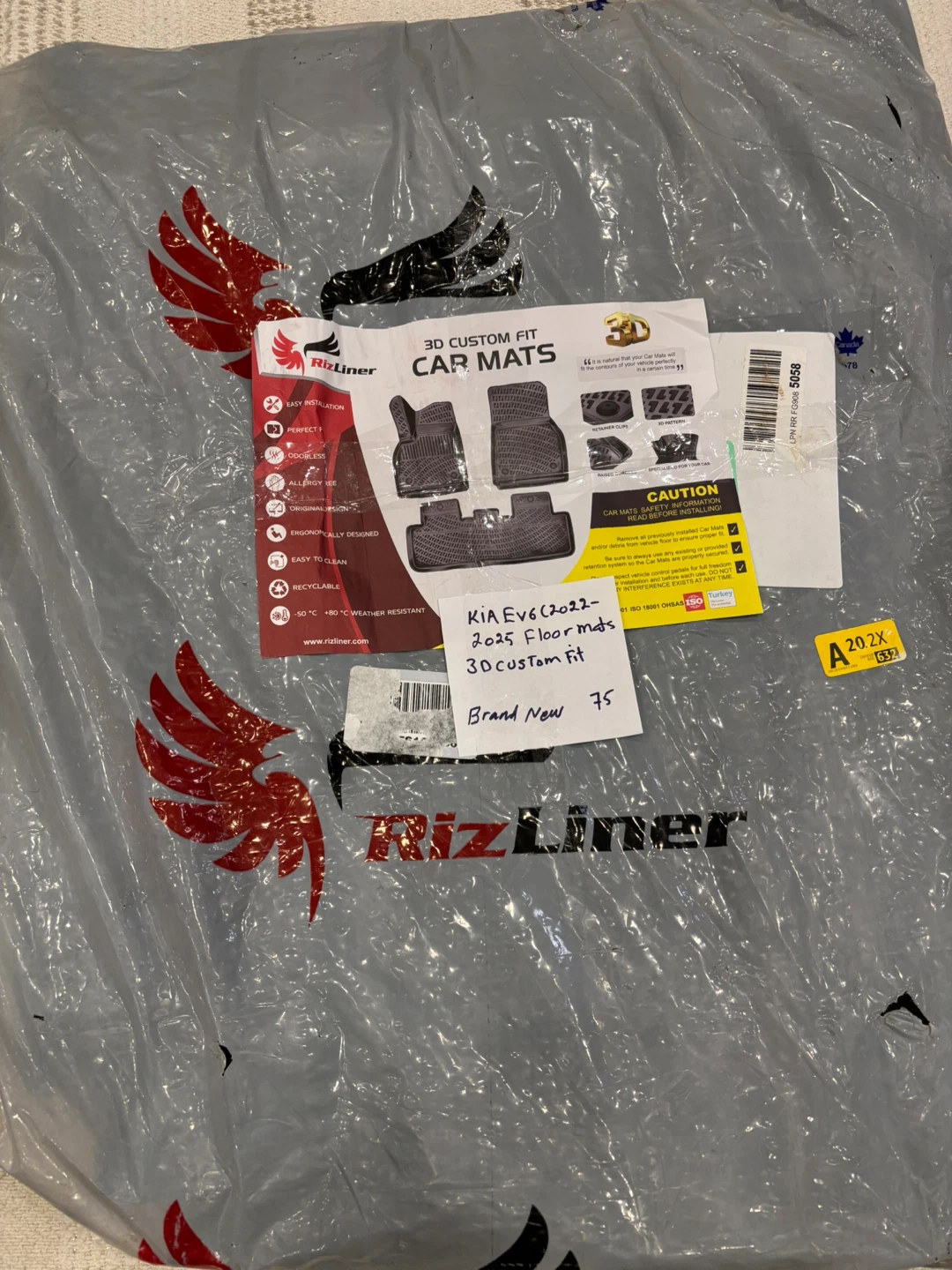 Rizliner 3D Custom Fit Floor Mats for Kia EV6 - photo 3