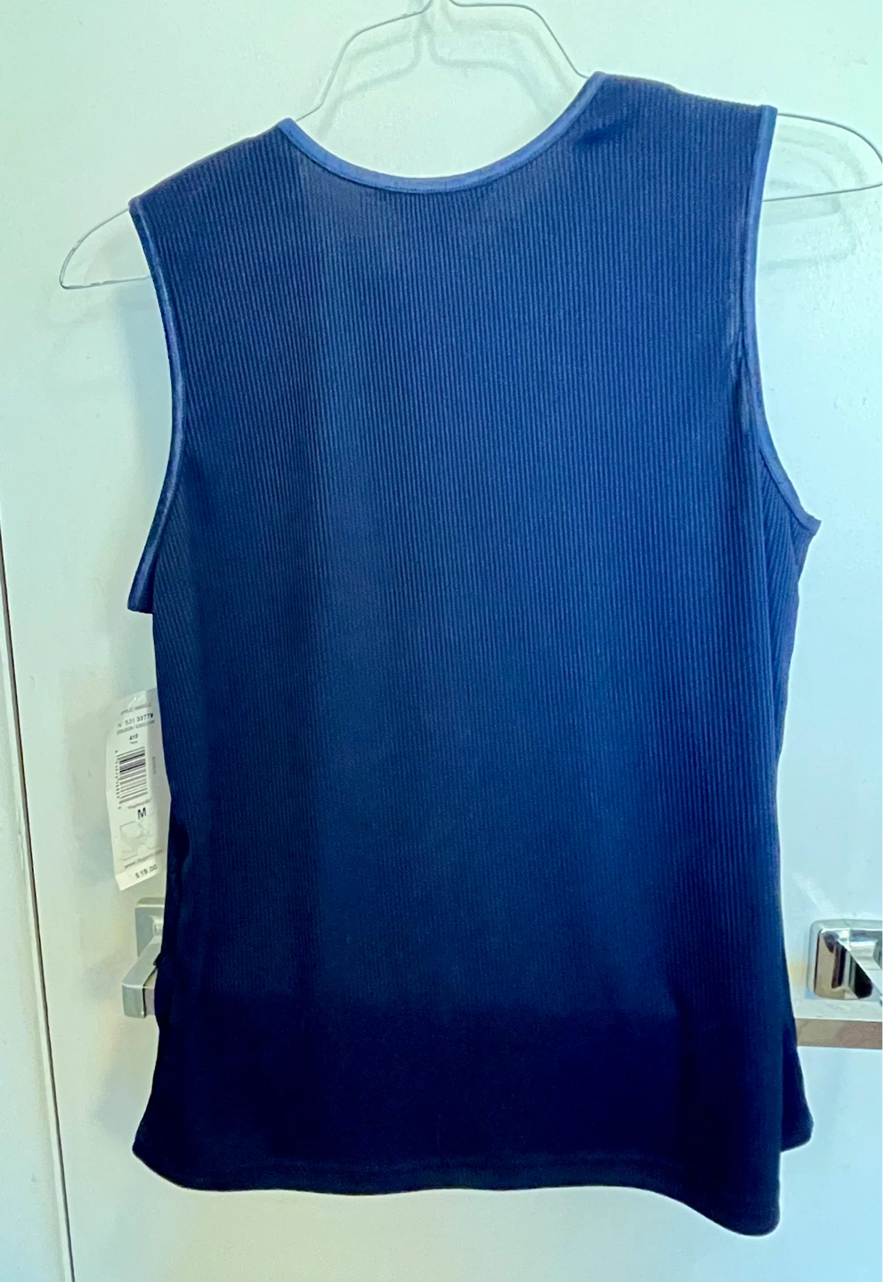 NEW Alia Women's Ribbed Tank Top - Navy Blue - Size M - photo 2