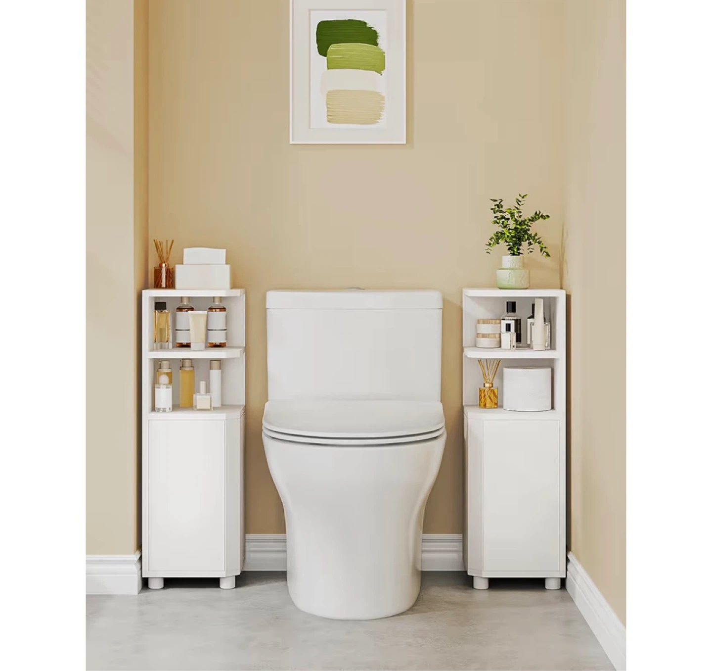 White Corner Storage Cabinet - photo 3