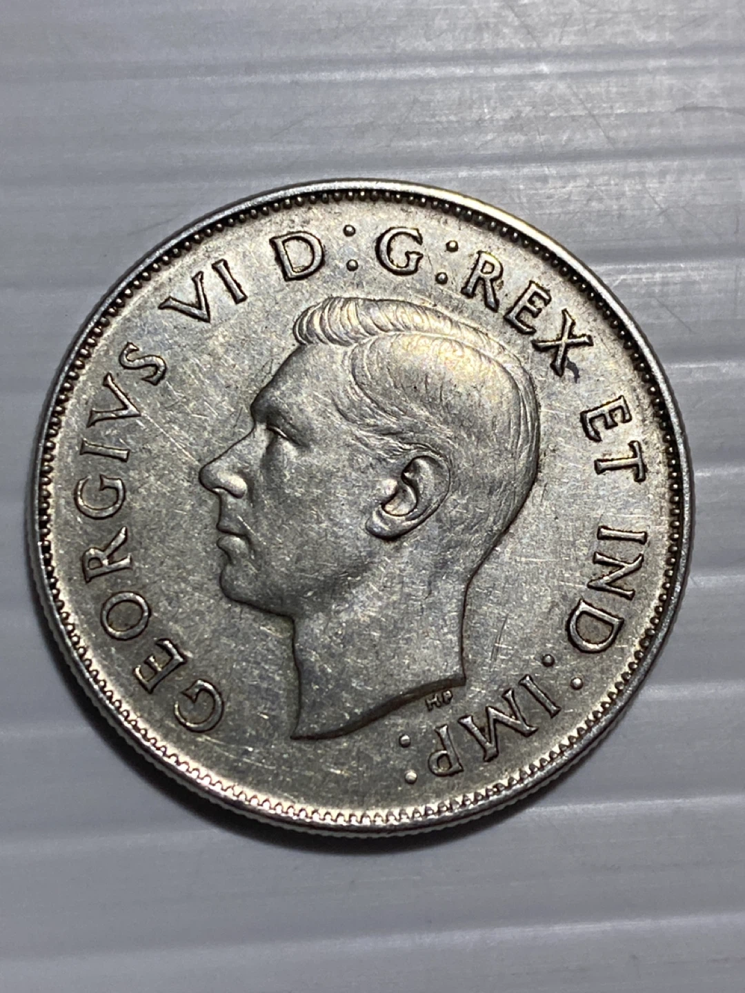 1946 silver Canada 50 Cents Coin - photo 2