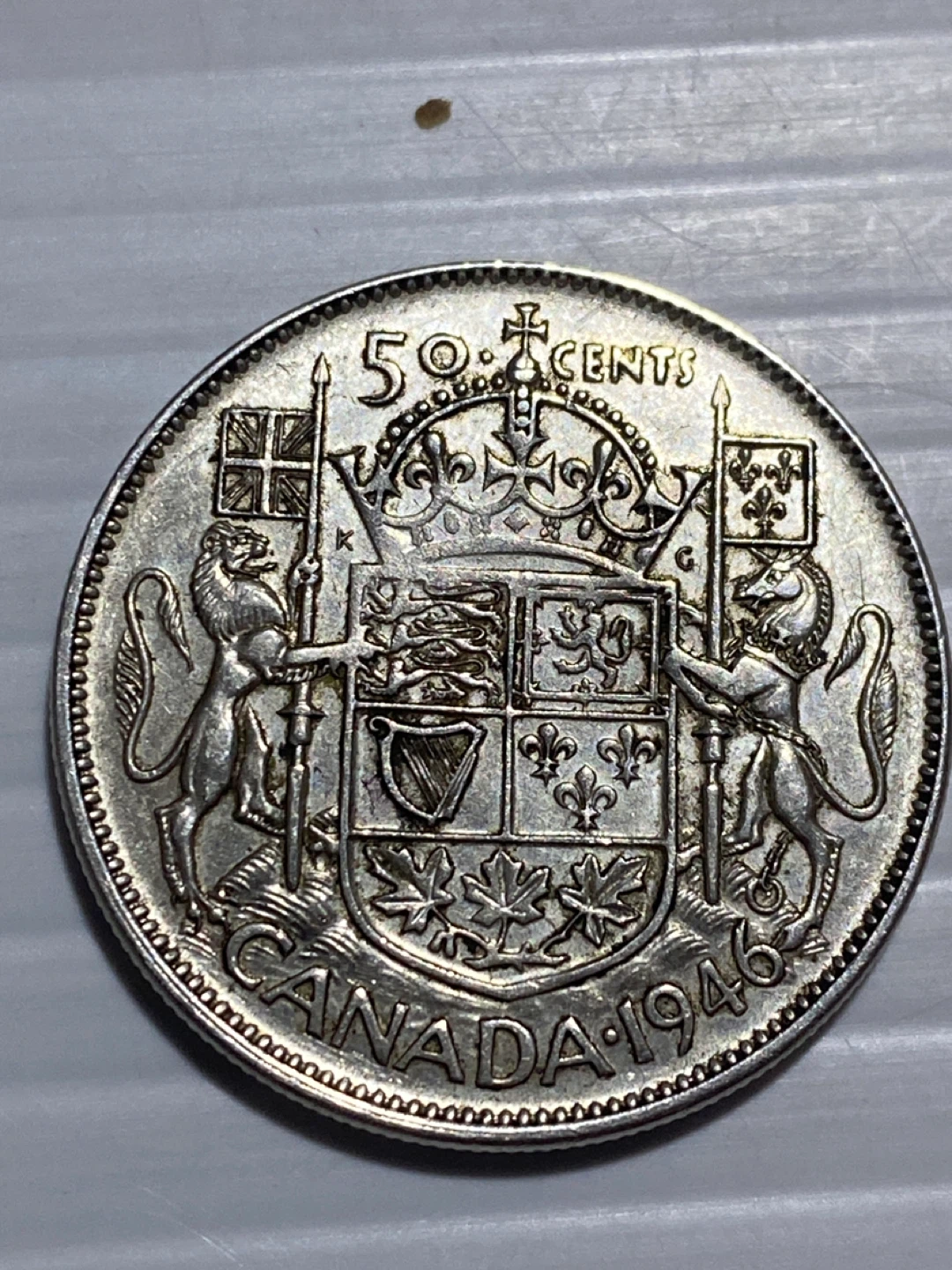 1946 silver Canada 50 Cents Coin