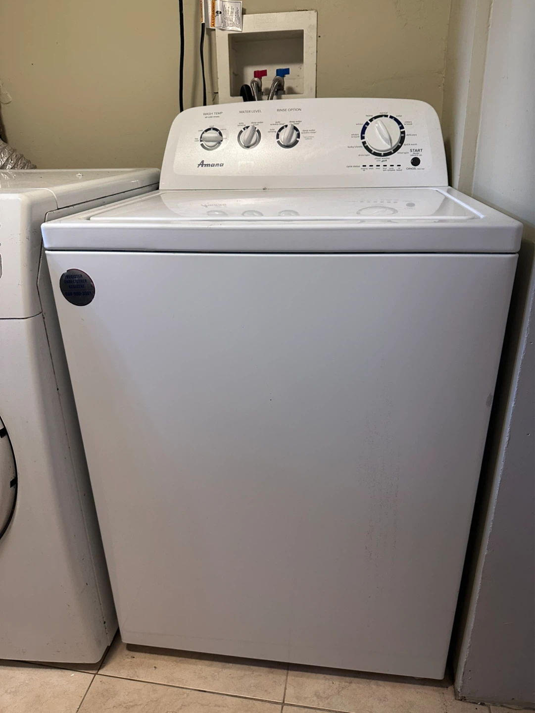 Amana Top Load Washing Machine - photo 2