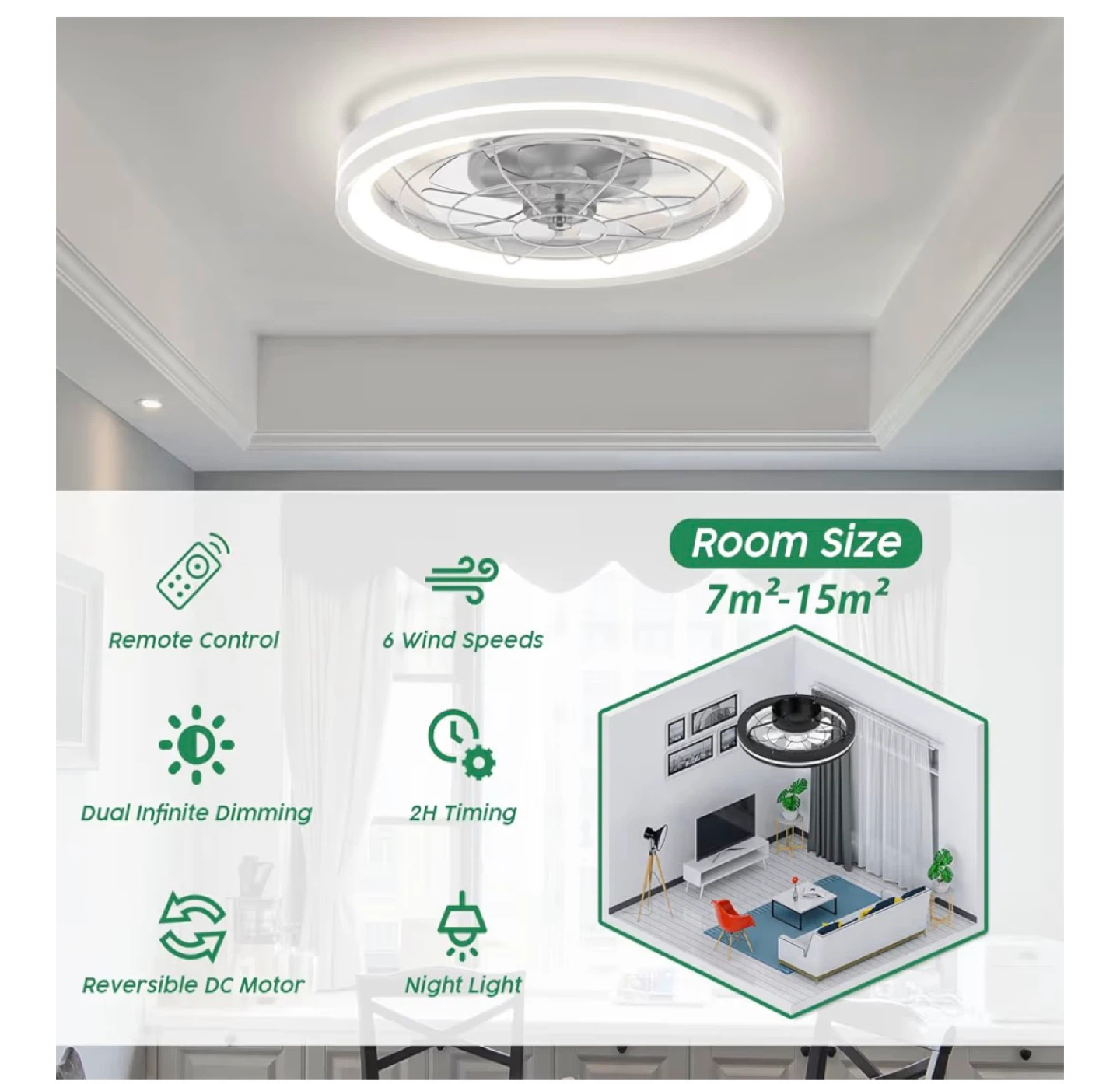 Modern Ceiling Fan with Light - photo 2