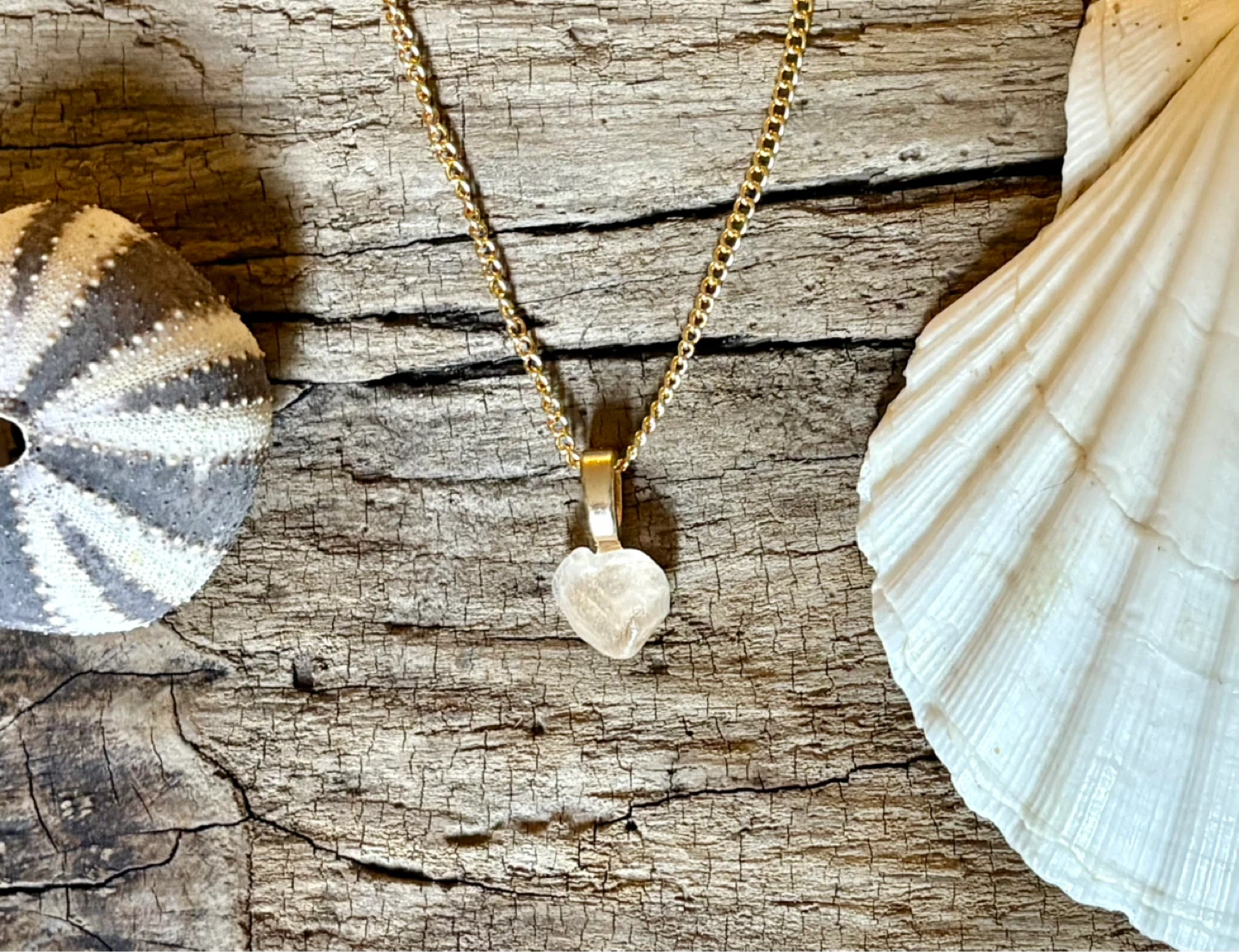 SeaGlass & Precious Stone Necklaces- $10ea