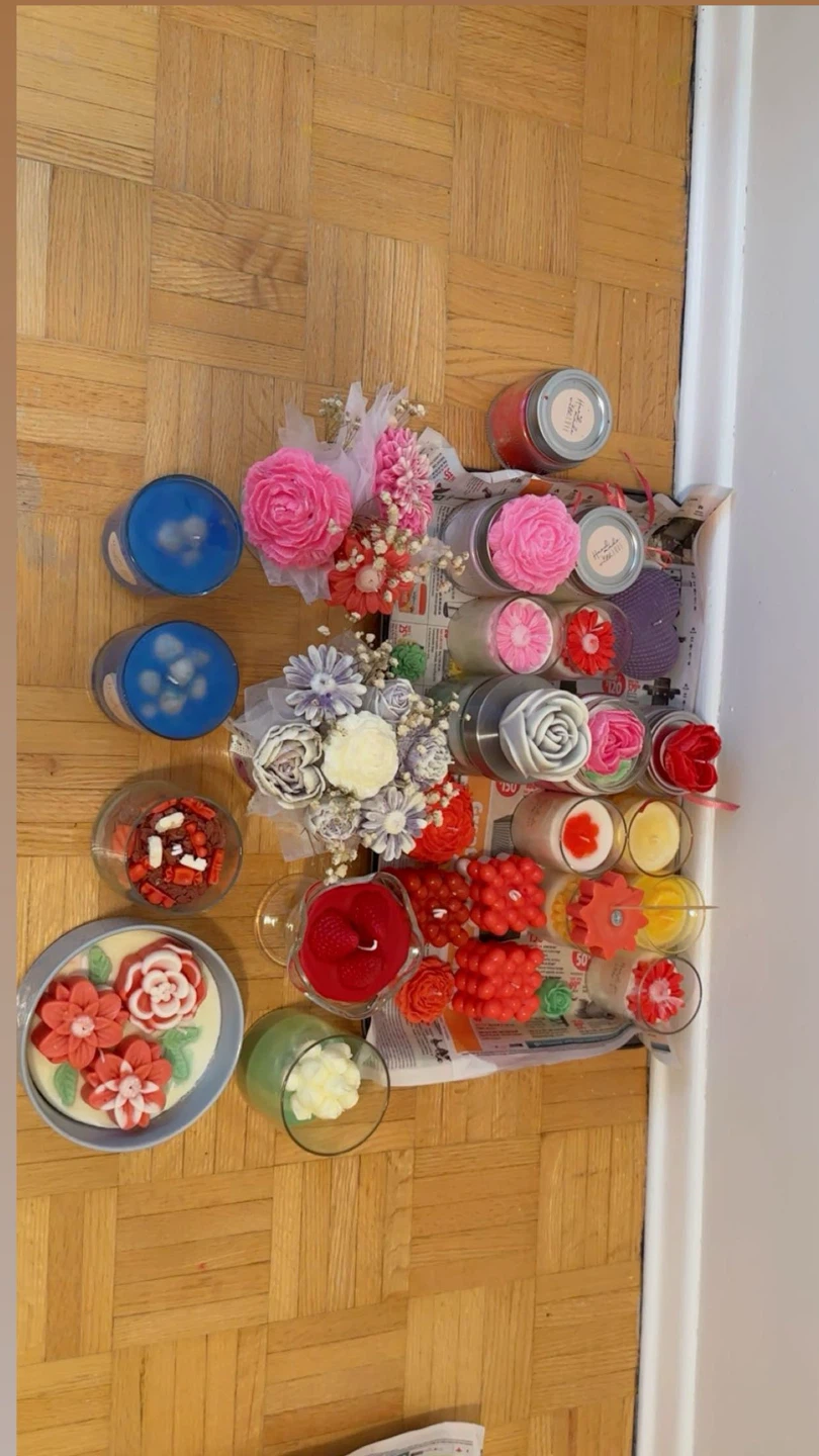 Assorted decorative candles