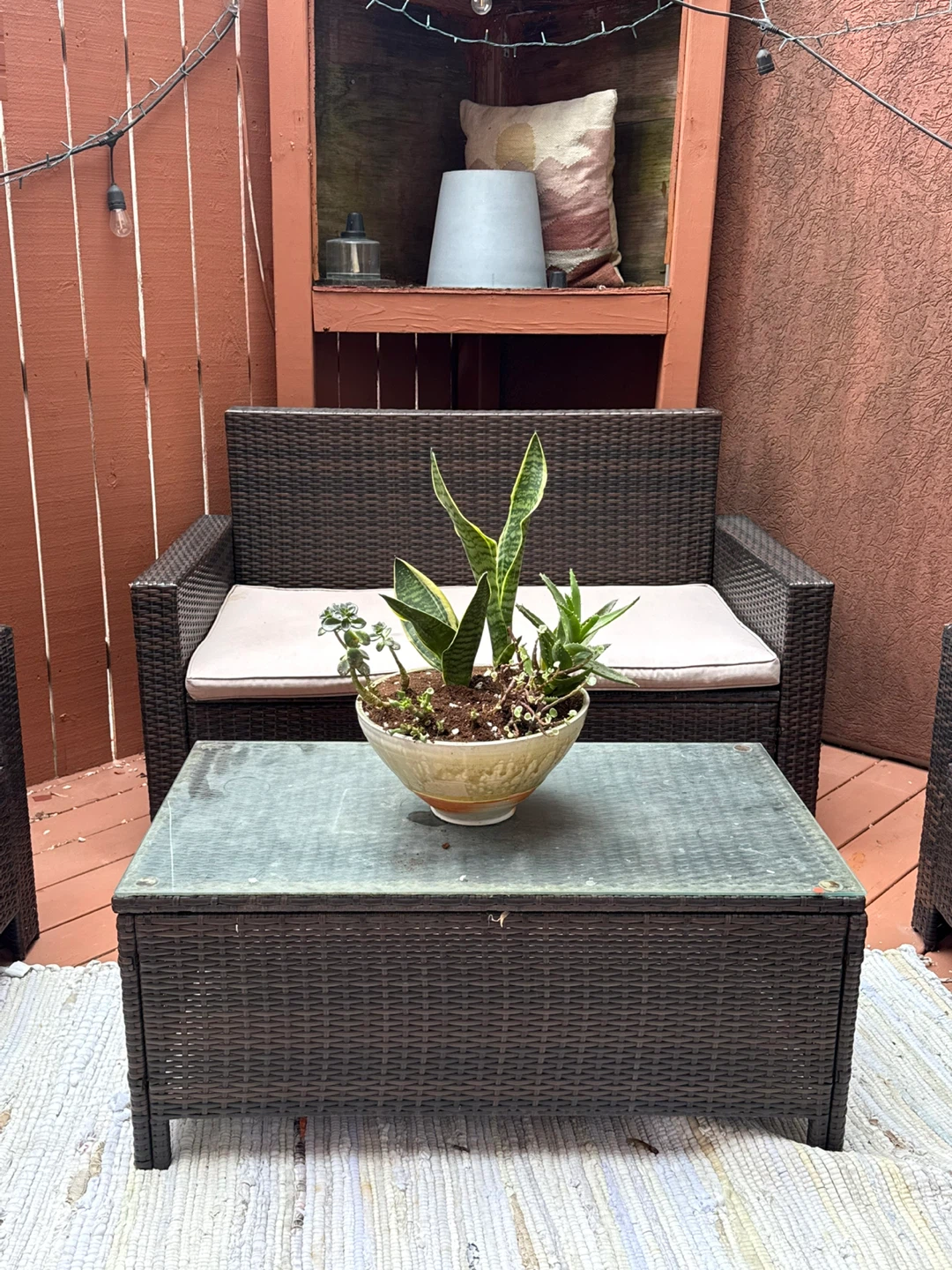 Wicker Outdoor Furniture Set with Cushions