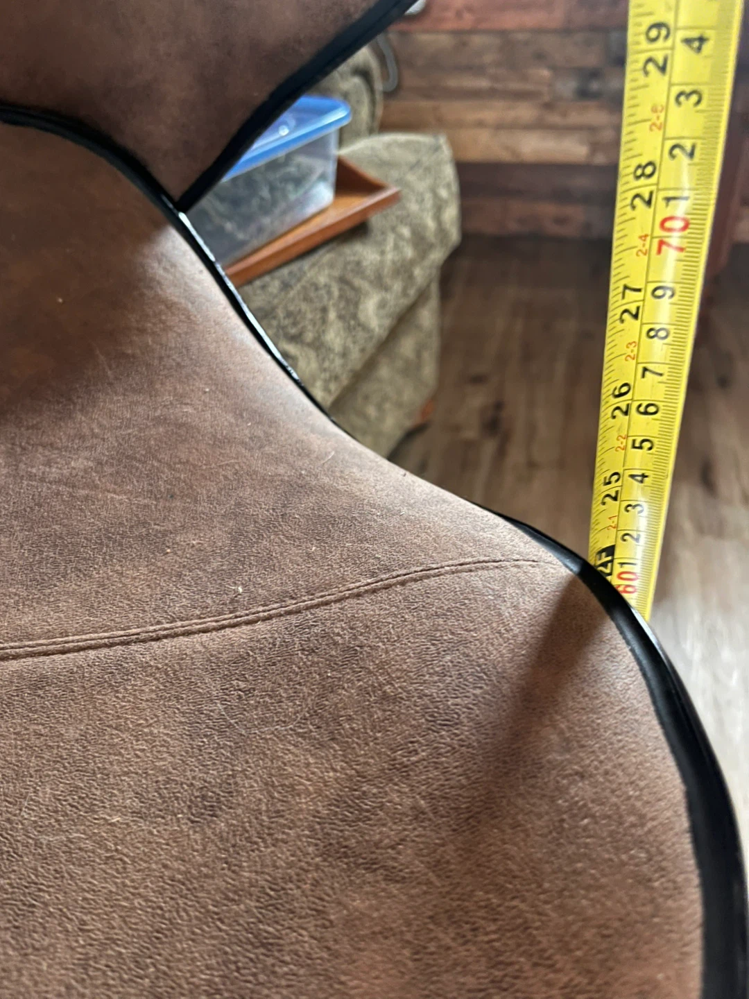 Set of 2 Brown Faux Leather Swivel Bar Stools - photo 2