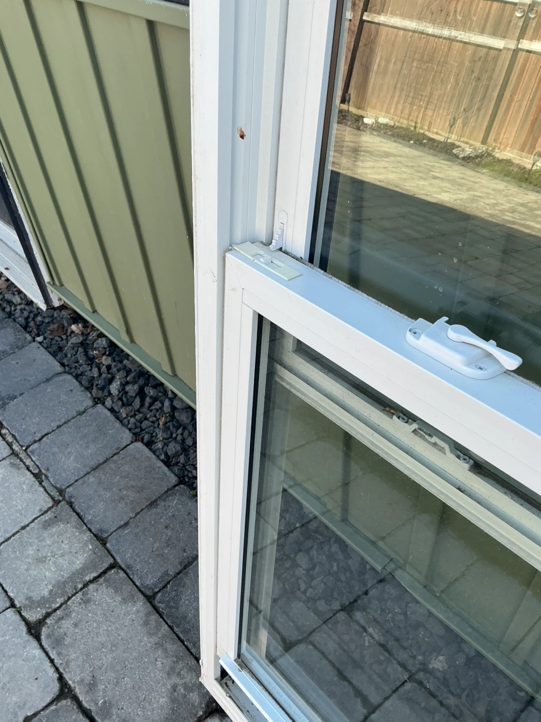 White Vinyl Window Frame with Screen - photo 3