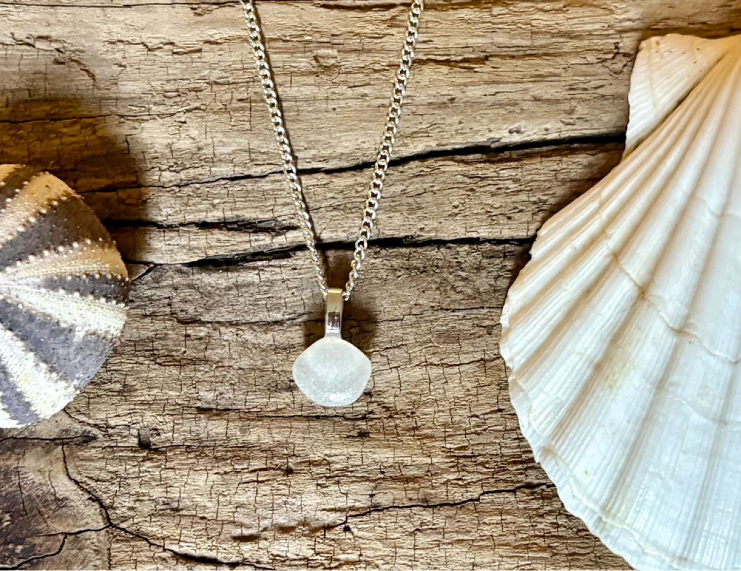 SeaGlass & Precious Stone Necklaces