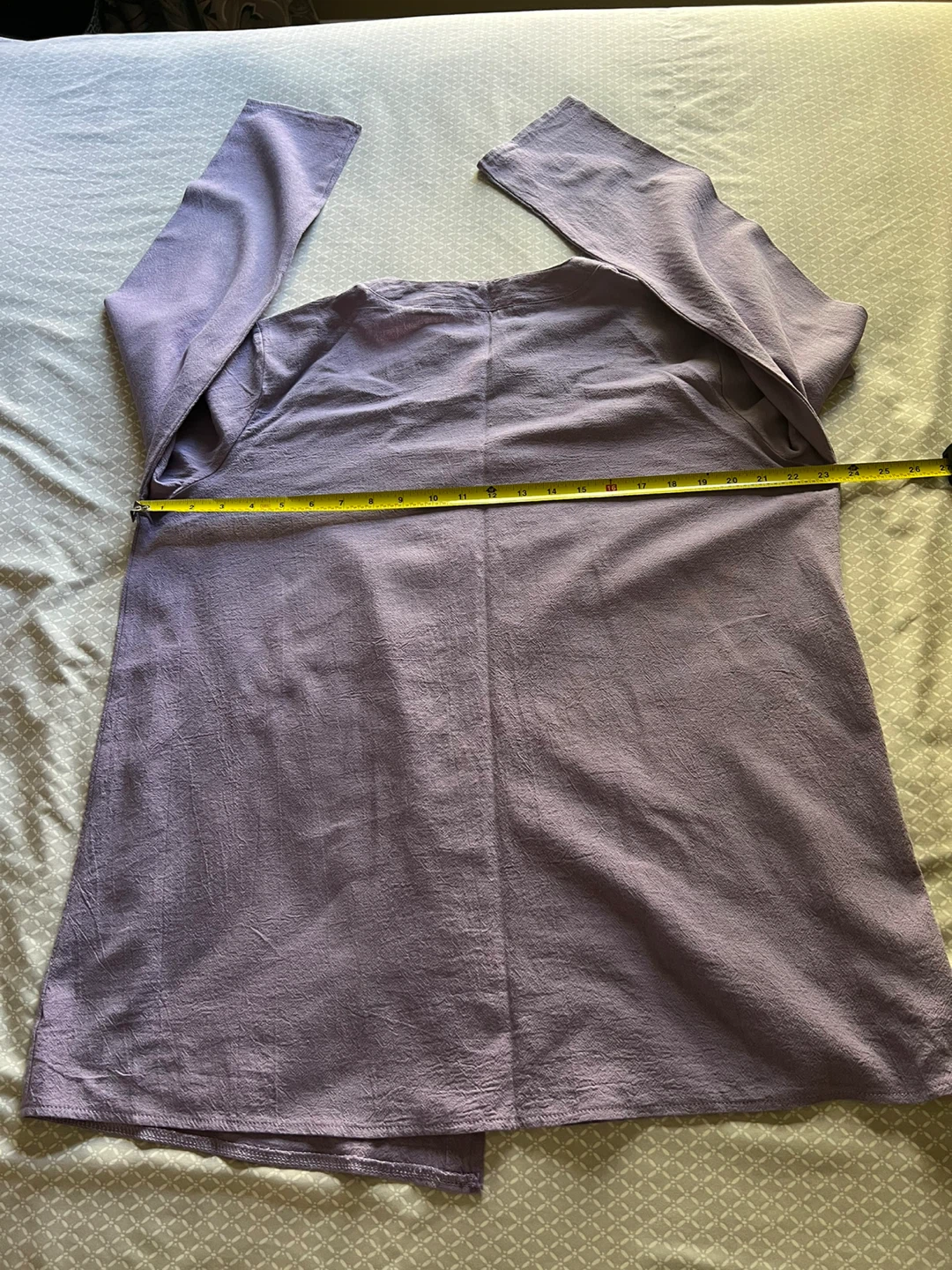 Lady’s Lavender Long Sleeve Button-Up Shirt - photo 3