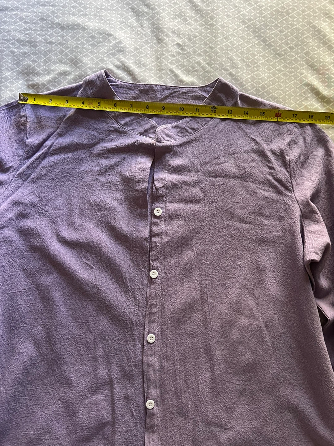Lady’s Lavender Long Sleeve Button-Up Shirt - photo 2