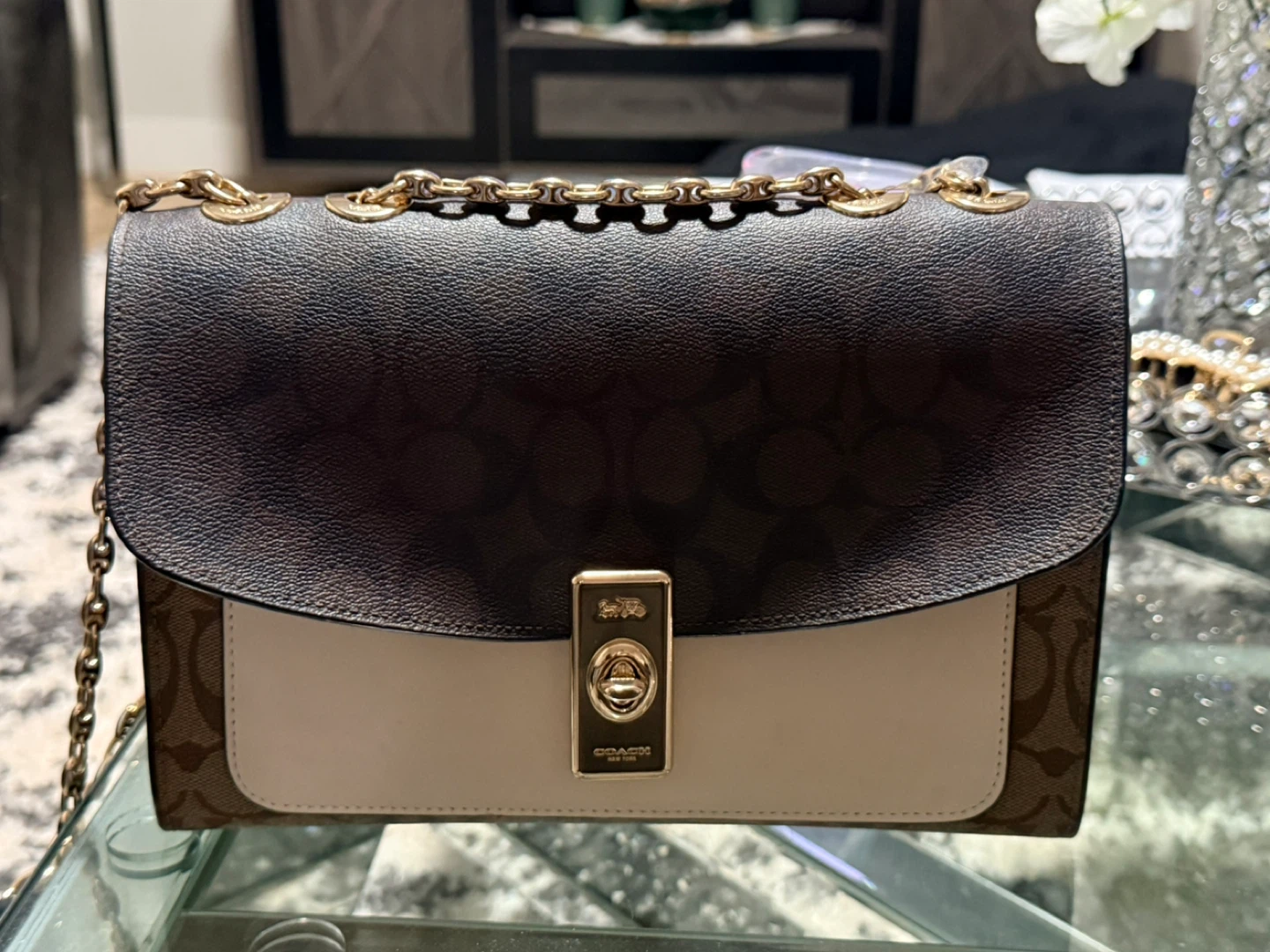 Coach Signature Chain Shoulder Bag
