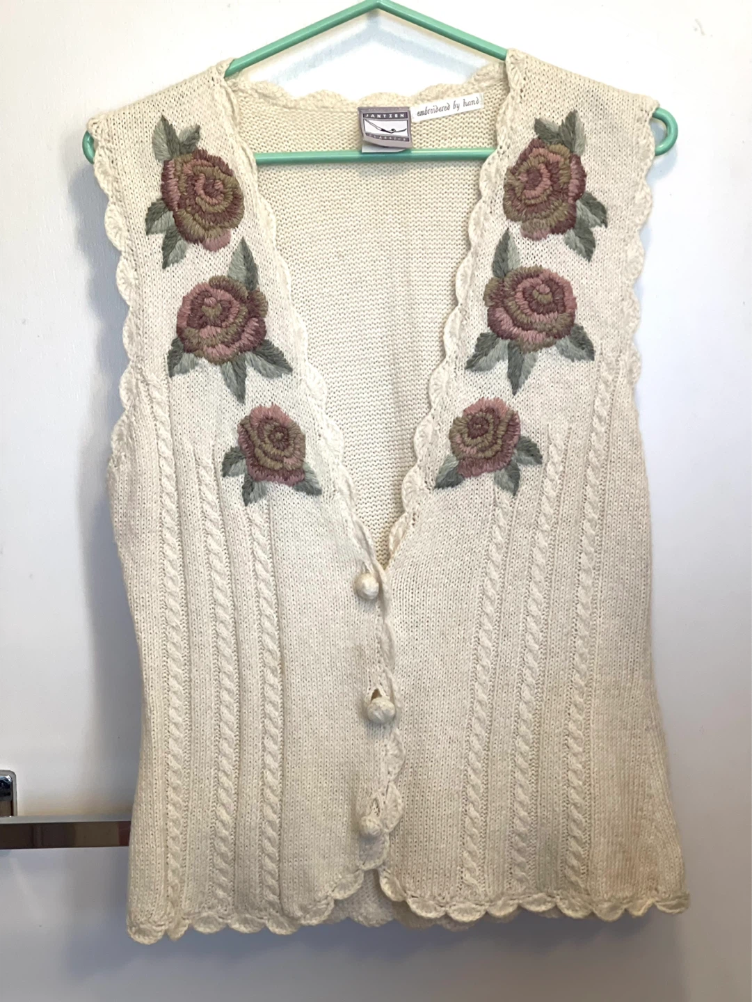 Vintage Jantzen Classics embroidered knit vest