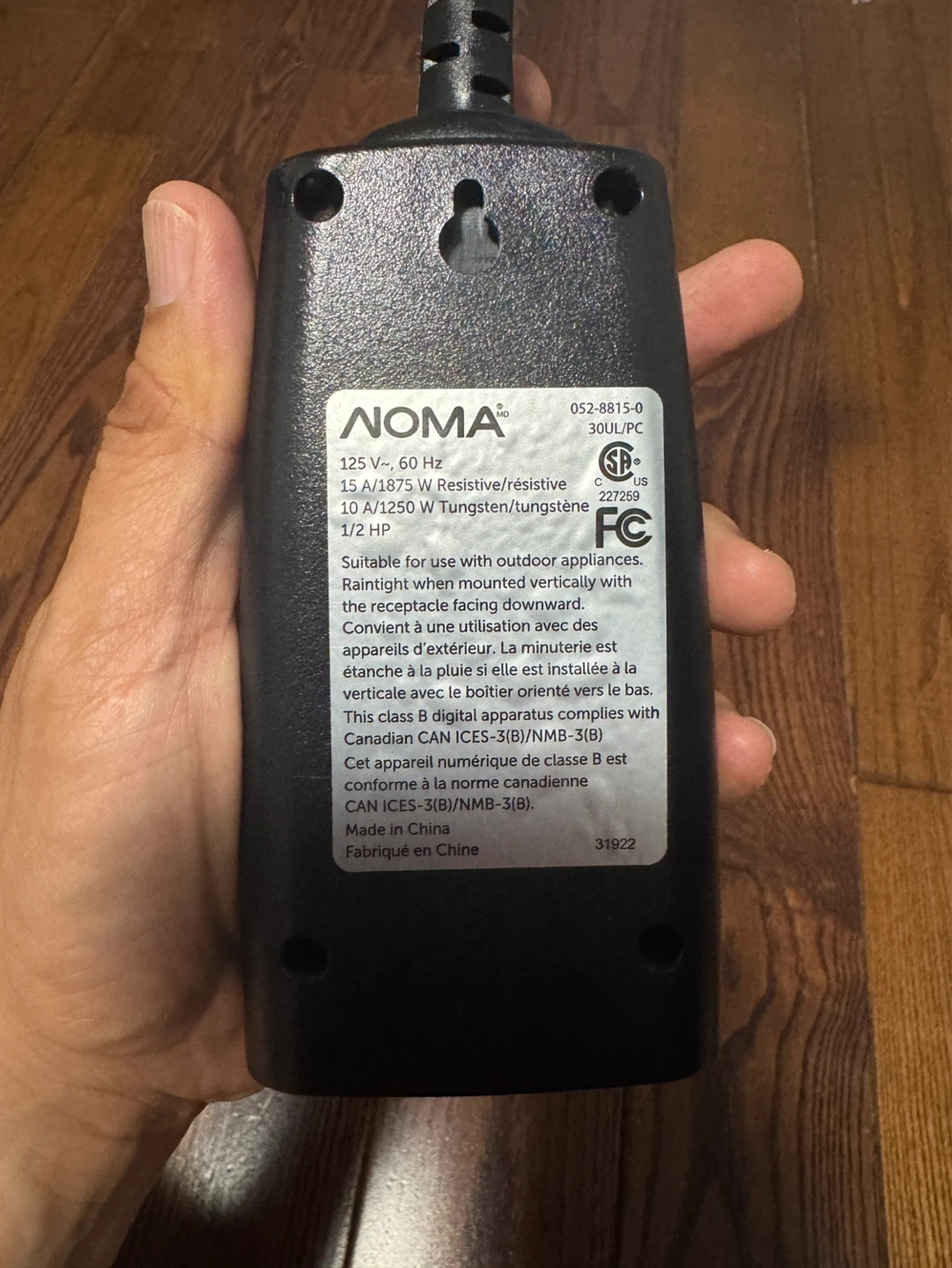 NOMA 8-Hour Digital Outdoor Timer - photo 4