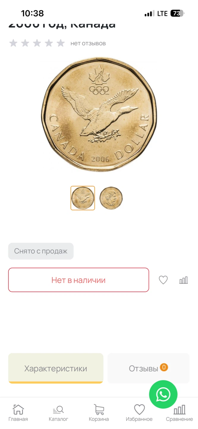 2006 Canada Loonie Dollar Coin