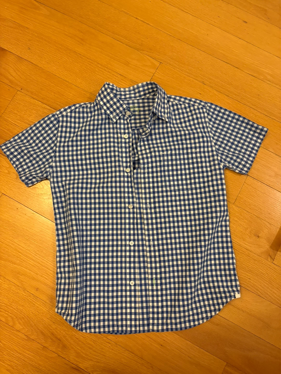 J Crew Kids Crewcuts Blue Gingham Button-Up Shirt - Size 12