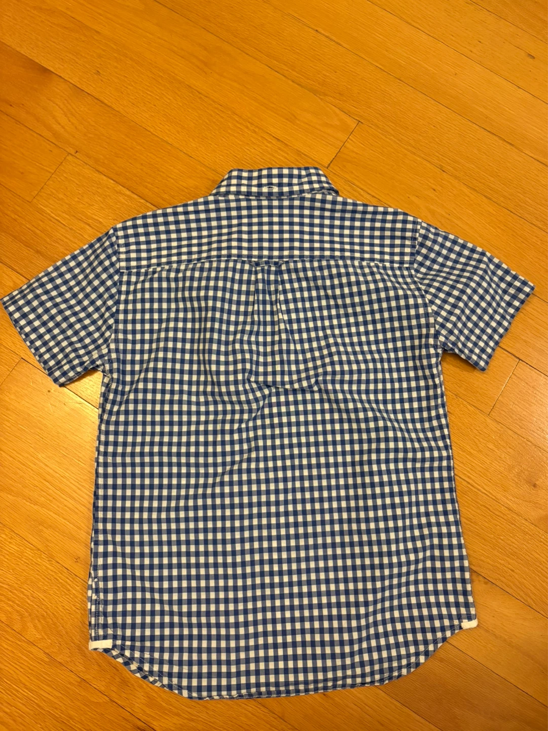 J Crew Kids Crewcuts Blue Gingham Button-Up Shirt - Size 12 - photo 3