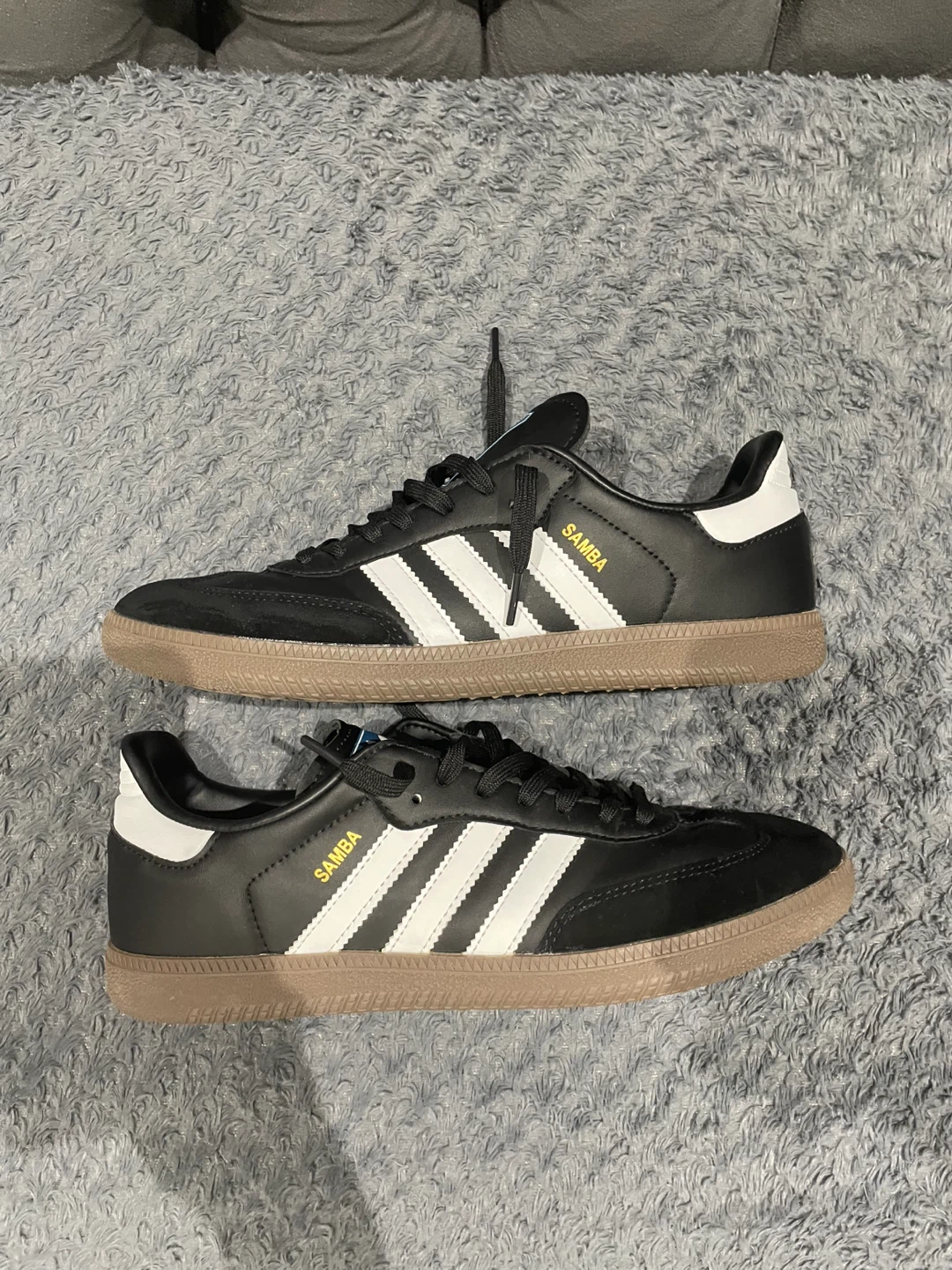 Adidas Samba Classic Shoes Black White Gum Sole - photo 2