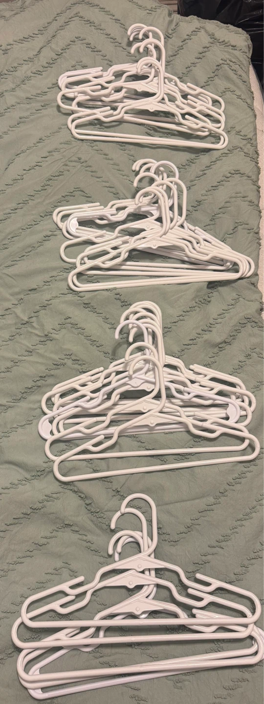 35 Kids White Clothes Hangers