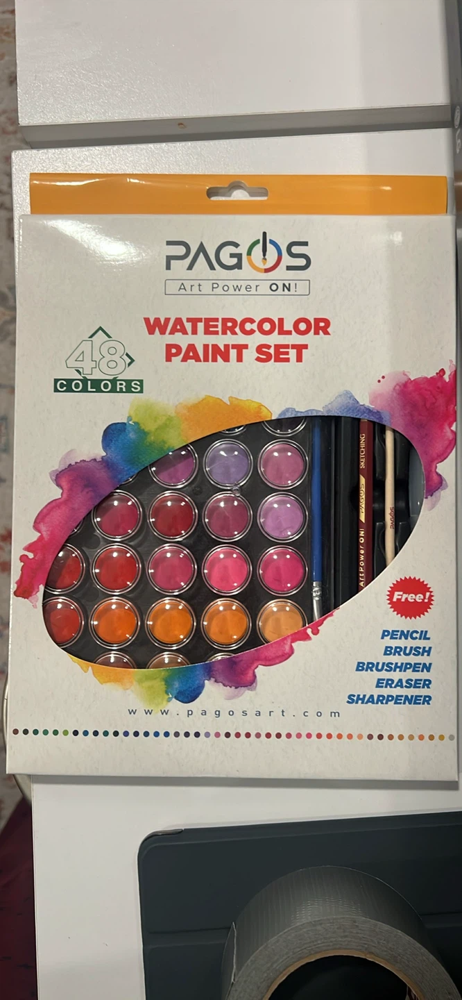 PAGOS 48 Colors Watercolor Paint Set