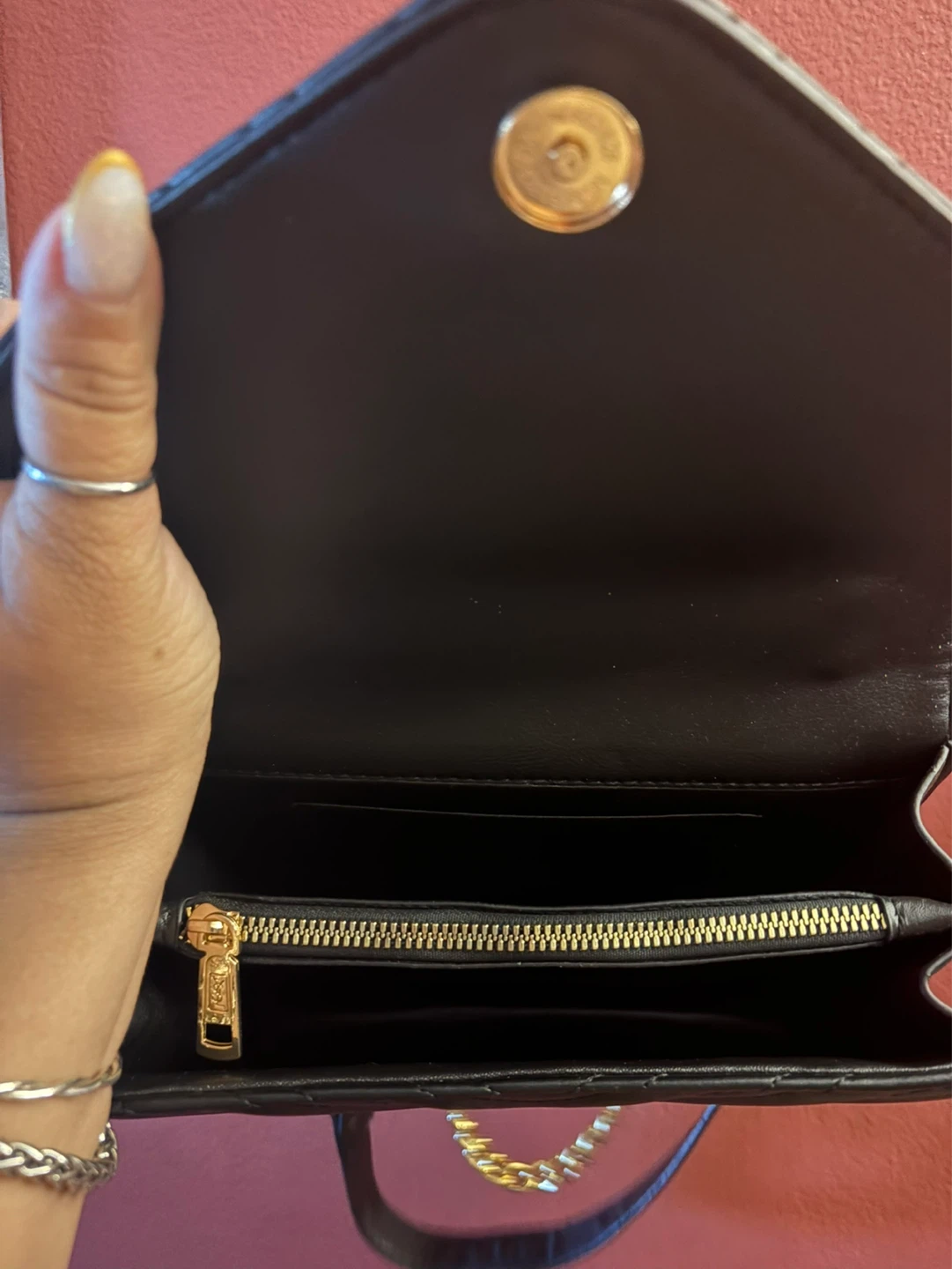 New Black YSL Shoulder Bag with Gold Chain - photo 3
