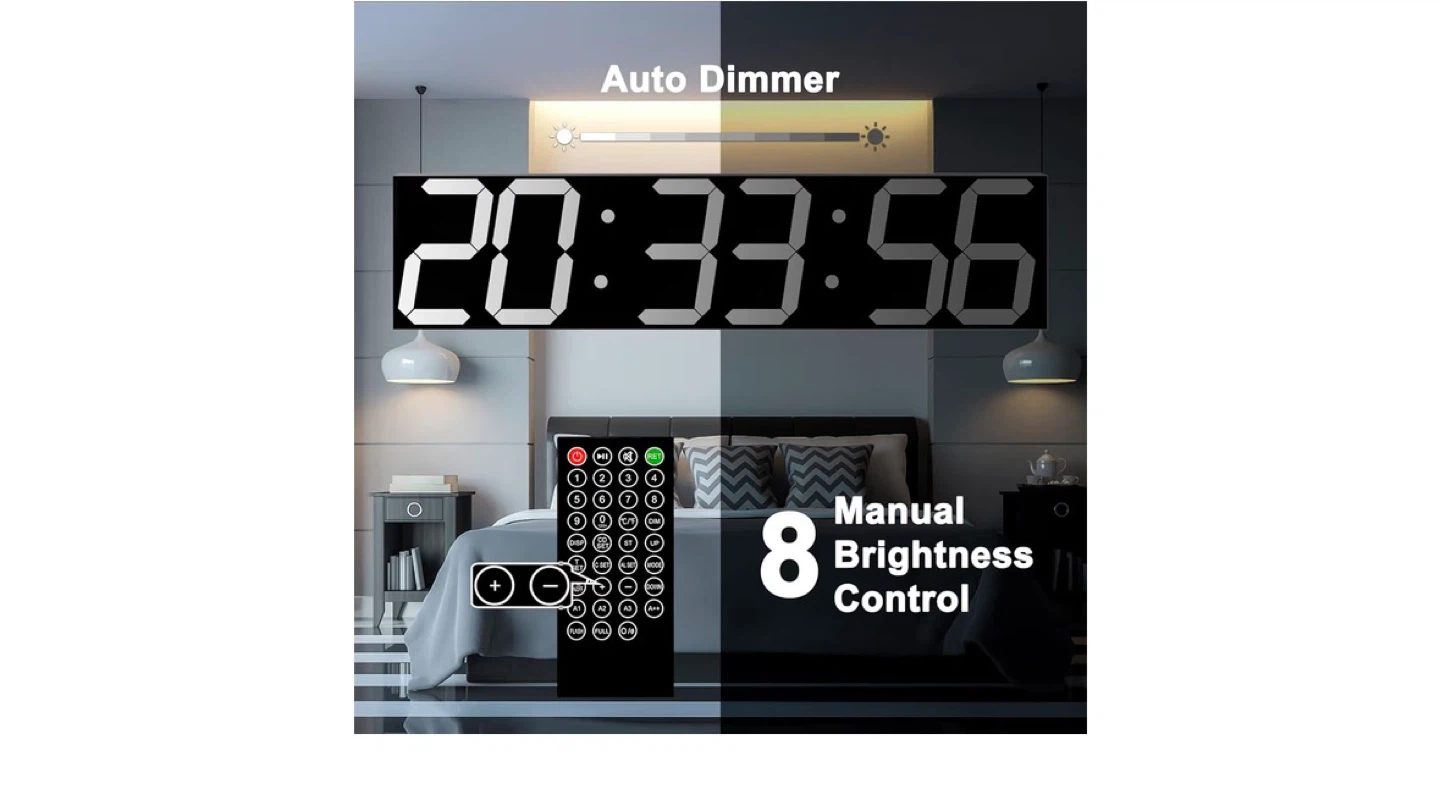 Digital Wall Clock with Remote Control - photo 5