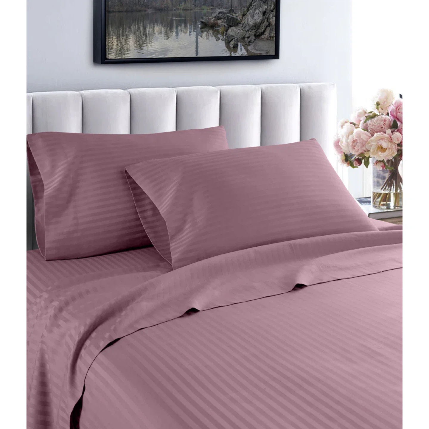BNIB London Hotels King Sheet Set 100% Cotton 600 Thread Count - photo 4