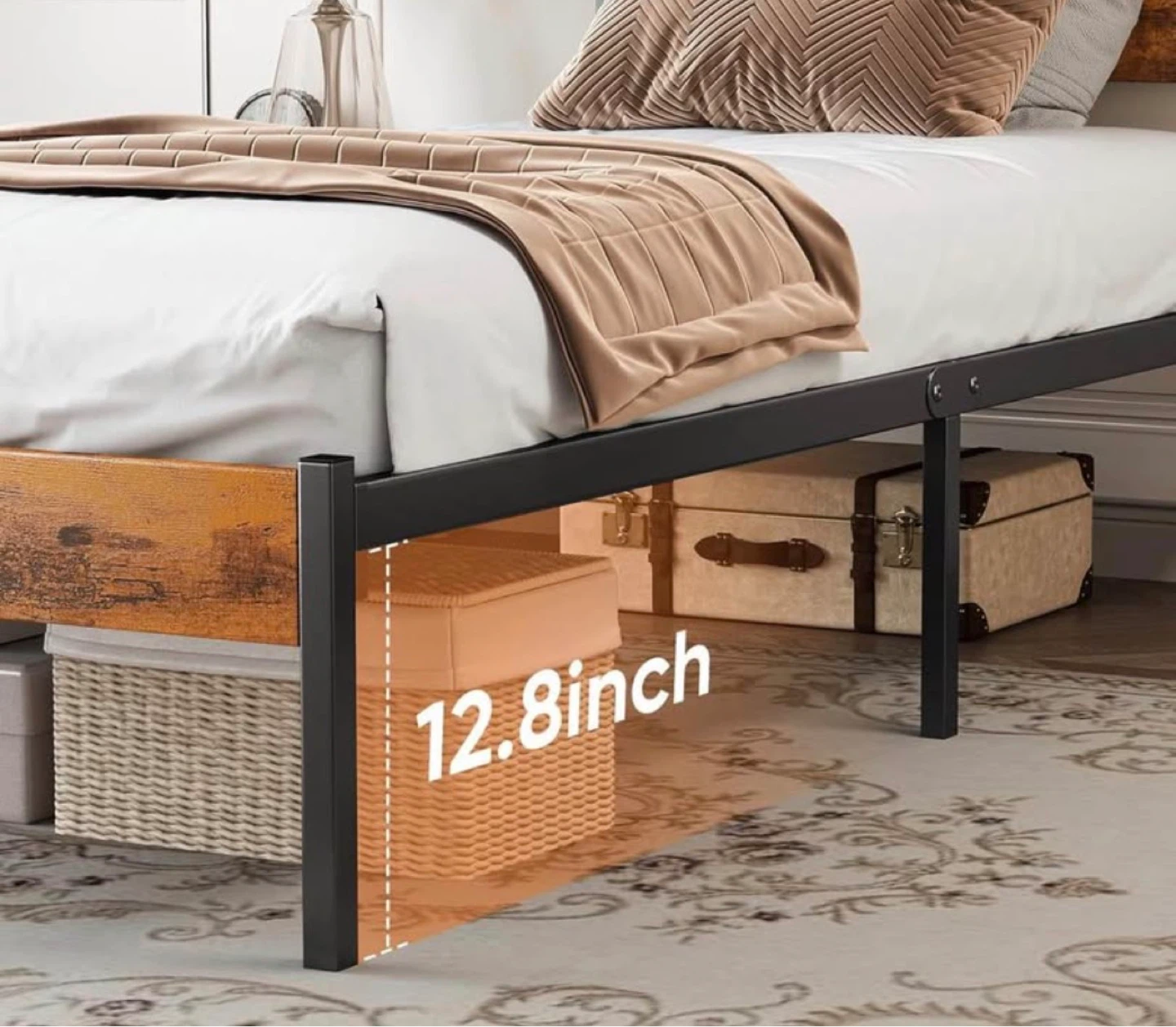 Twin Size Bed Frame with Headboard - photo 4