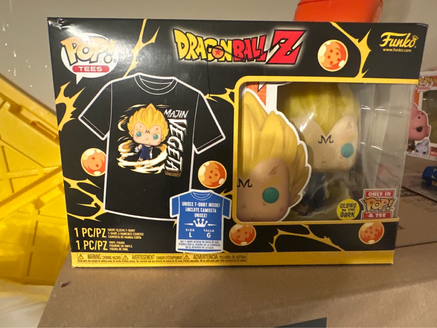 Funko Pop! Dragon Ball Z Majin Vegeta W: L T-Shirt Combo