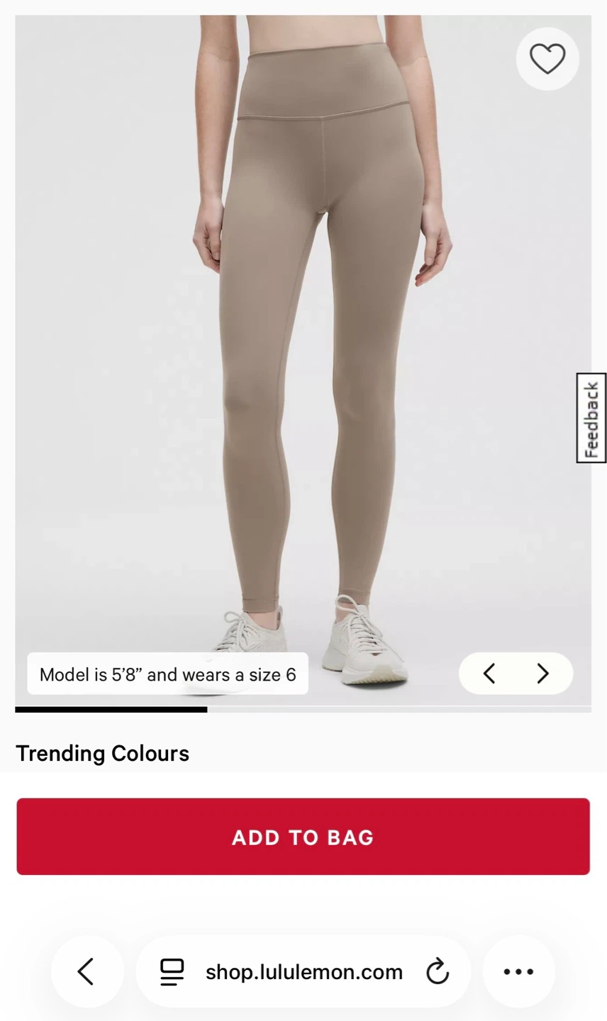 Lululemon Wunder Train HR Tight 28" - Size 0